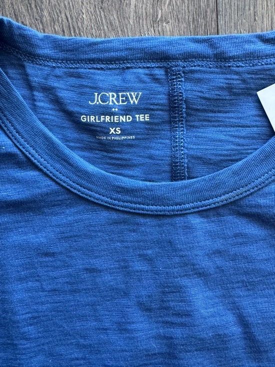 New J. Crew Deep Blue Long Sleeve Tee - Picture 6 of 8